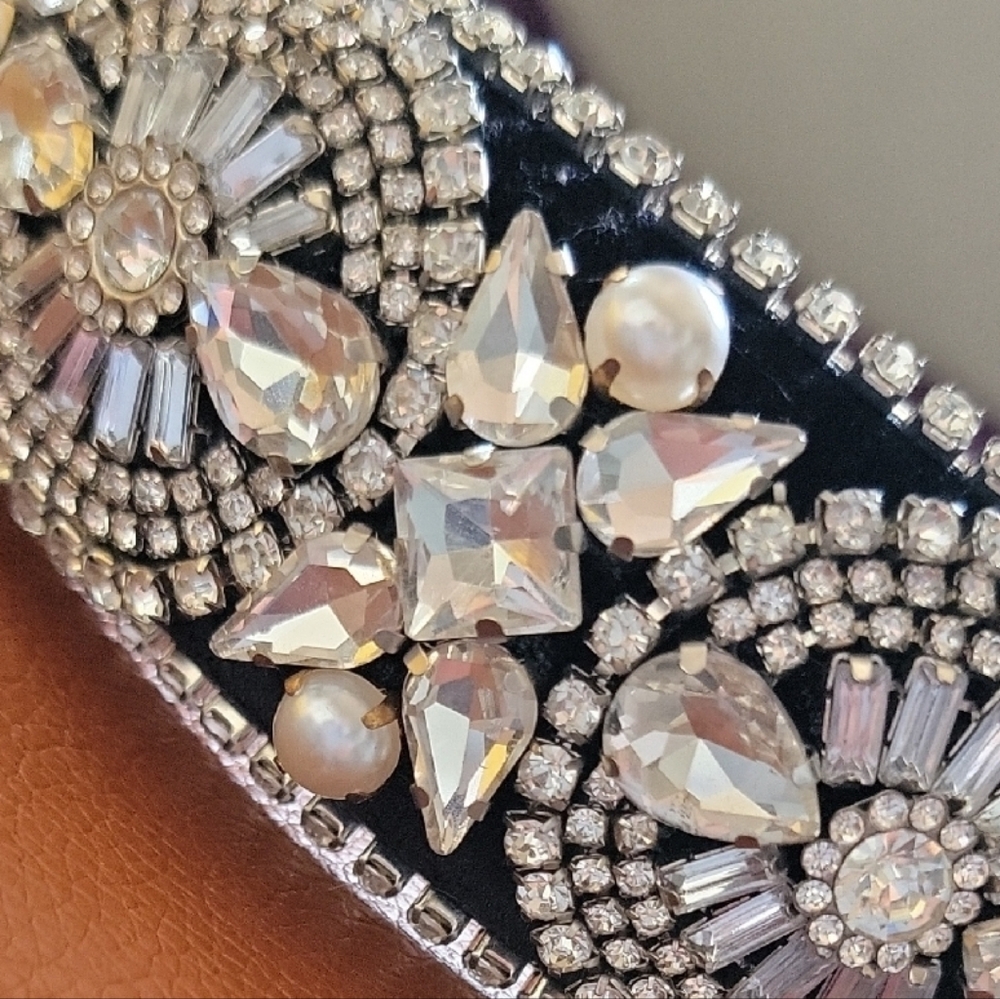 Embellished Headband with Crystals and Pearls